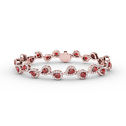 Decorated Ruby and Diamond Bracelet