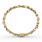 Decorated Ruby and Diamond Bracelet