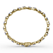 Decorated Sapphire and Diamond Bracelet