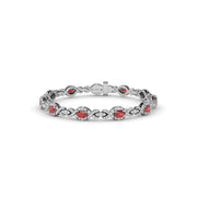 Love Knot Ruby and Diamond Bracelet