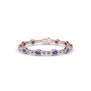 Love Knot Sapphire and Diamond Bracelet