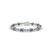 Love Knot Sapphire and Diamond Bracelet