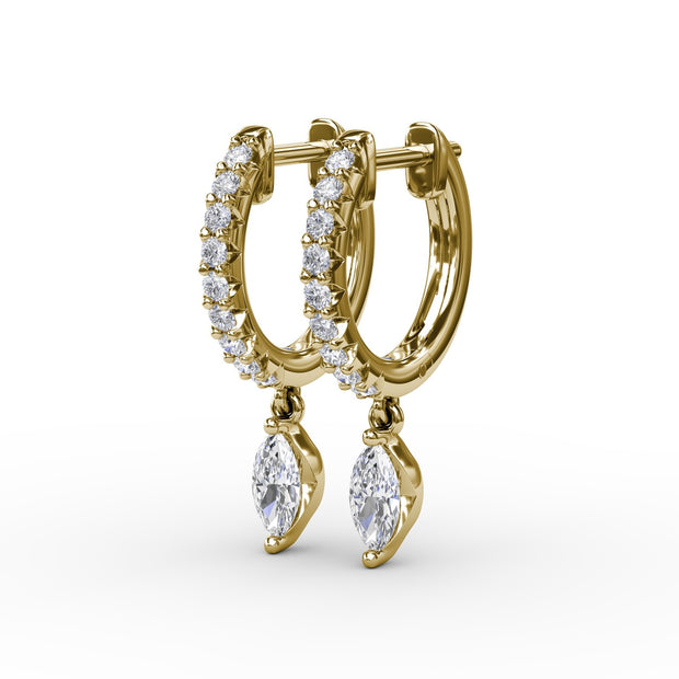 Marquise Diamond Drop Earrings