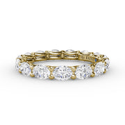 Shared Prong Oval Eternity Band