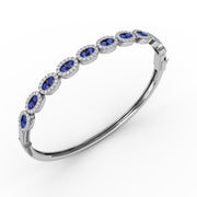 Whimsical Sapphire & Diamond Bangle