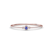 Love Knot Sapphire and Diamond Bangle Bracelet