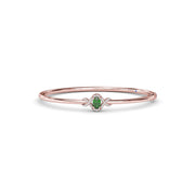 Love Knot Emerald and Diamond Bangle Bracelet