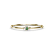 Love Knot Emerald and Diamond Bangle Bracelet