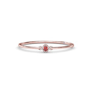 Love Knot Ruby and Diamond Bangle Bracelet
