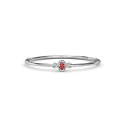 Love Knot Ruby and Diamond Bangle Bracelet