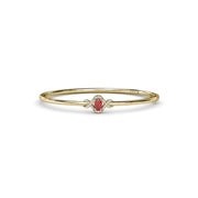 Love Knot Ruby and Diamond Bangle Bracelet