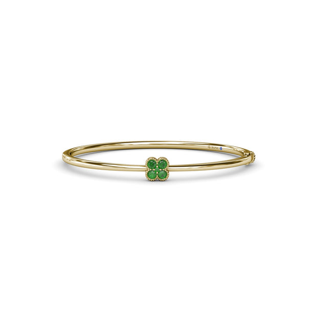 Magnolia Emerald Bangle