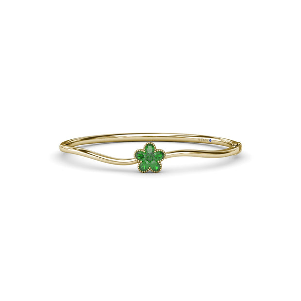 Magnolia Emerald Wave Bangle