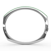 Cutting Edge Emerald And Diamond Bangle