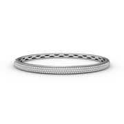 Three Row Diamond Bangle