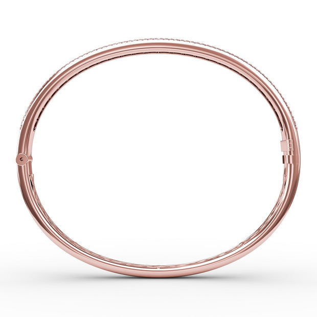 Ruby and Diamond Channel Set Bangle