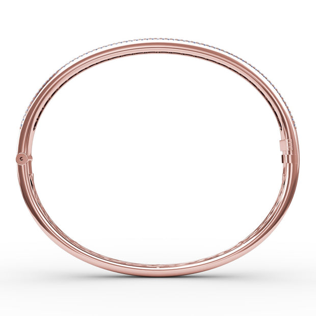 Sapphire and Diamond Channel Set Bangle