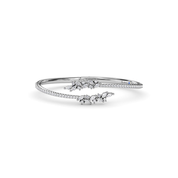 Clustered Marquise Diamond Bangle