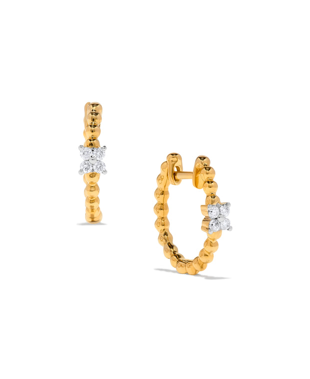 Diamond Huggie Hoops