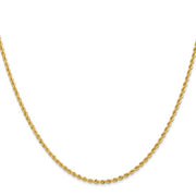 14KY 20 inch 2mm Regular Rope with Lobster Clasp Chain
