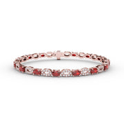 Interchanging Ruby and Diamond Bracelet