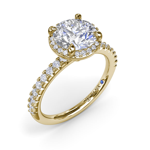 Simply Stunning Diamond Halo Engagement Ring