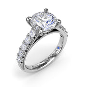 Double Prong Diamond Engagement Ring