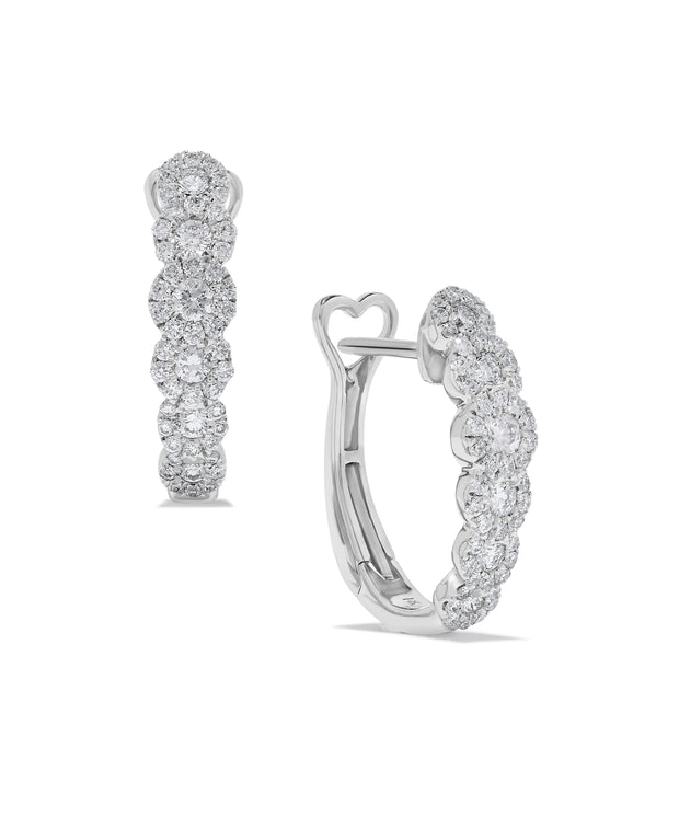 Diamond Halo Hoops