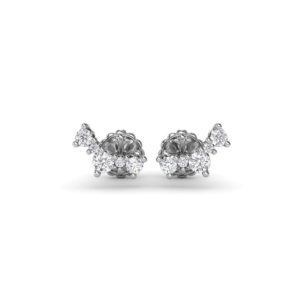 Five Stone Diamond Climber Earrings