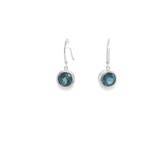 Sterling Silver London Blue Topaz Earrings