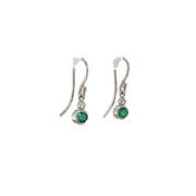 18KW Emerald Earrings