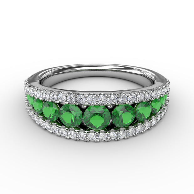 Walk This Way Emerald and Diamond Ring