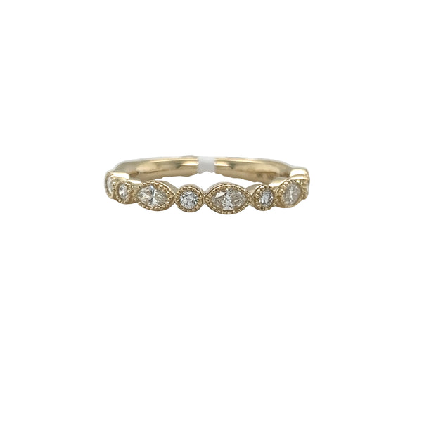 Marquise and Round Diamond Band