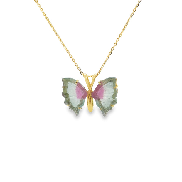 Tourmaline Butterfly Pendant