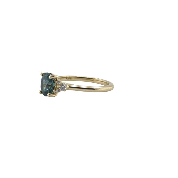 1.62 Montana Sapphire & Diamond Ring