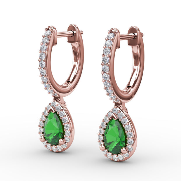 Petite Teardrop Hoop Earrings