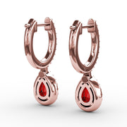 Petite Teardrop Hoop Earrings