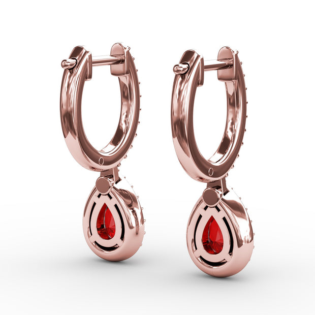 Petite Teardrop Hoop Earrings