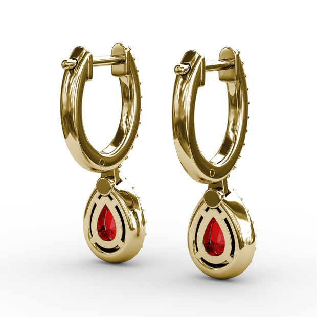 Petite Teardrop Hoop Earrings