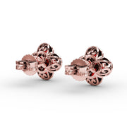 Endless Bliss Ruby and Diamond Cluster Studs