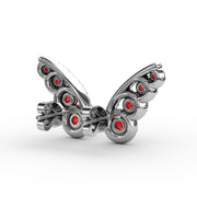 Butterfly Wing Ruby and Diamond Studs