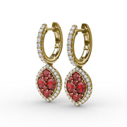 Marquise Shaped Dangle Earrings