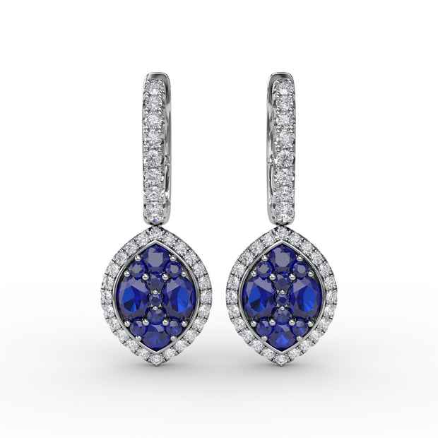 Marquise Shaped Dangle Earrings