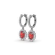 Dazzling Ruby and Diamond Drop Earrings