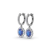 Dazzling Sapphire and Diamond Drop Earrings