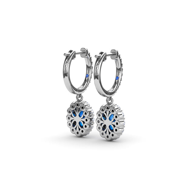 Dazzling Sapphire and Diamond Drop Earrings