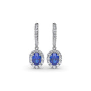 Dazzling Sapphire and Diamond Drop Earrings