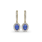 Dazzling Sapphire and Diamond Drop Earrings