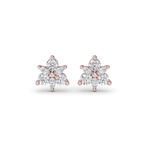 Trio Stud Diamond Earrings