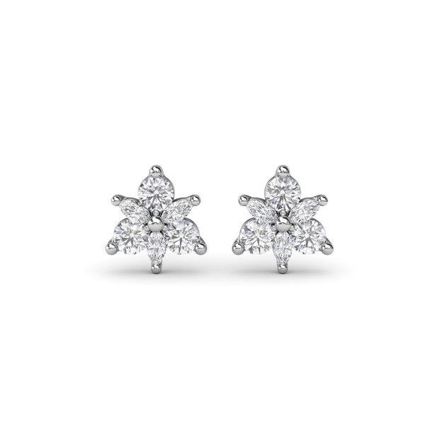 Trio Stud Diamond Earrings